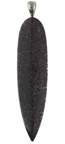 Dark Purple, Spiderweb Dinosaur Bone (Gembone) Spear Pendant #54093